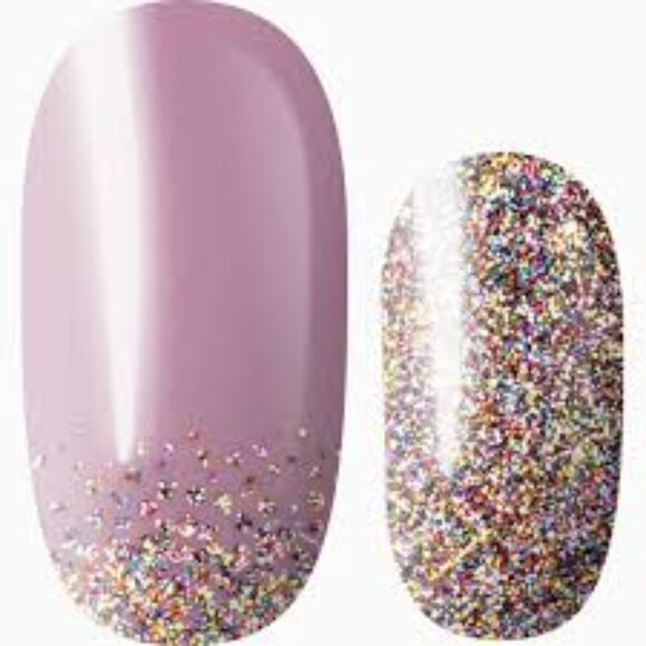 3 For 15 - LILY & FOX - GLITTER GLAM Nail Stickers Wraps Strips Lavender Sparkle - Picture 1 of 10